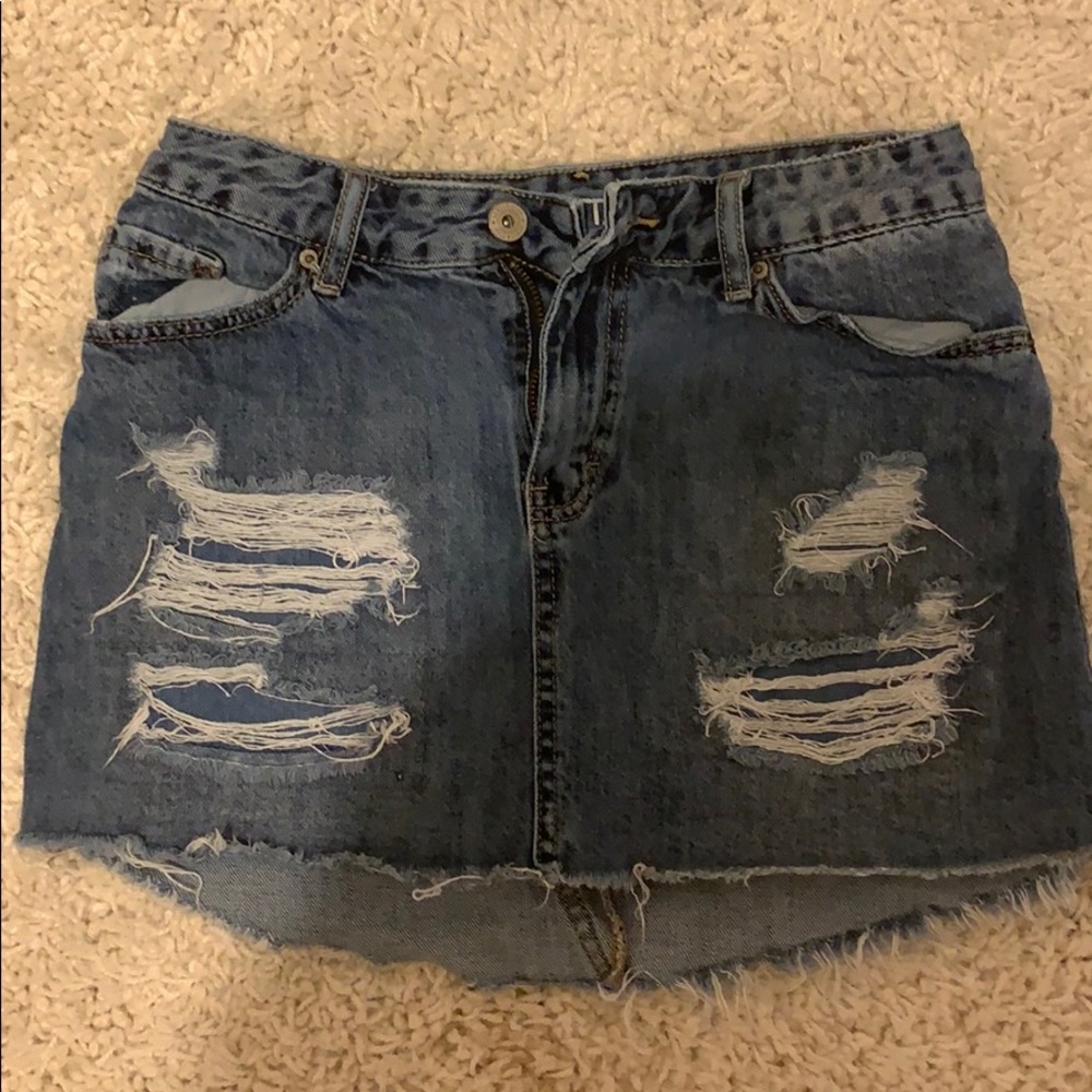 Jean mini skirt